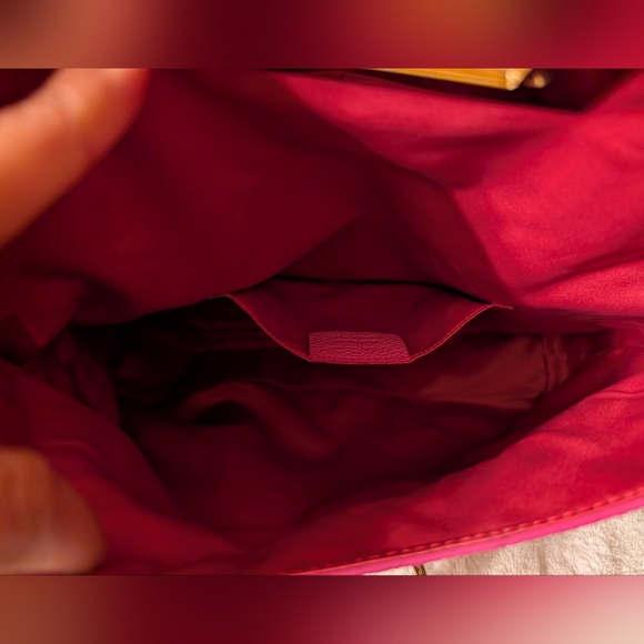 Salvatore Ferragamo Pink Leather Gancini Flap XLarge Clutch - Picture 9 of 13